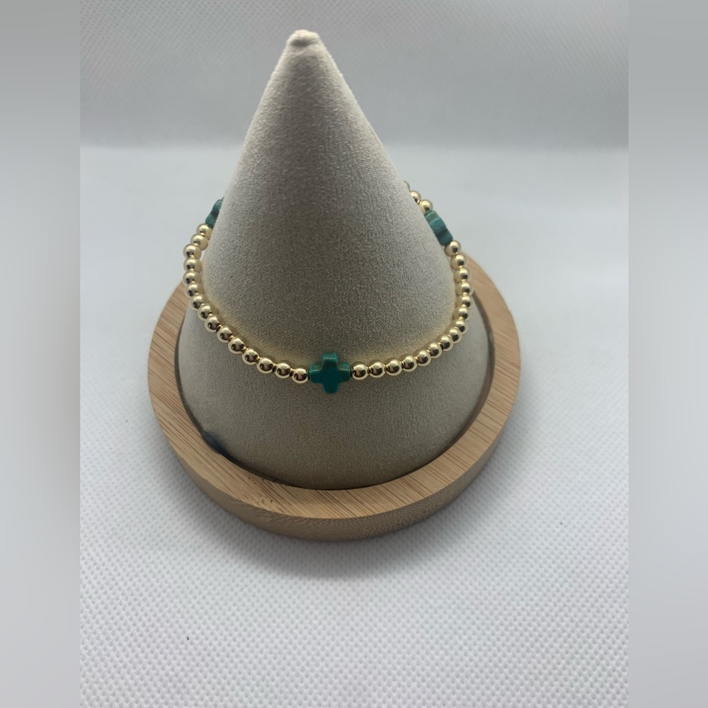 Cross Bracelet- Homemade 14 k gold filled